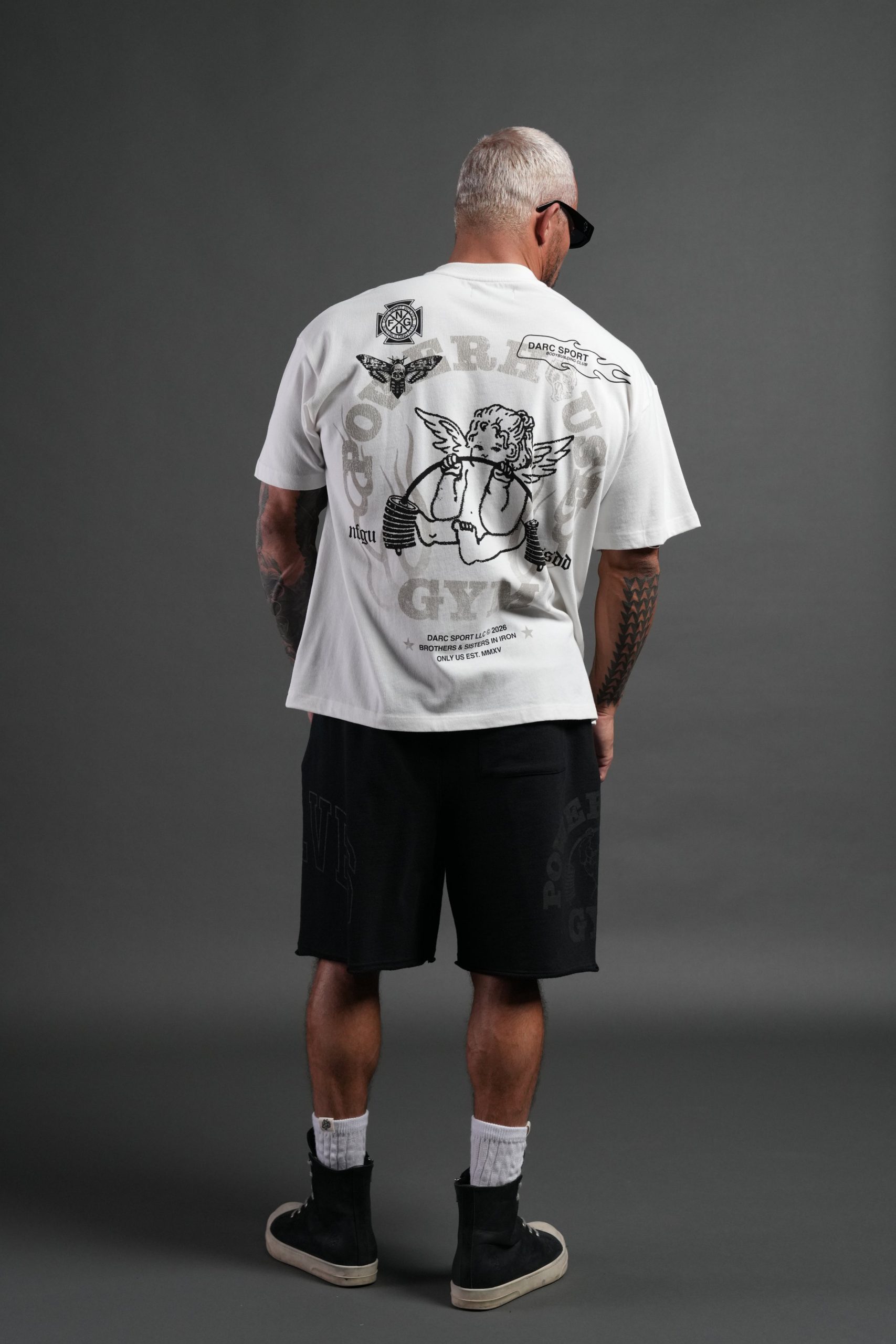 Powerhouse of the Cherub Unisex Premium Oversized Tee in Cream - Image 10