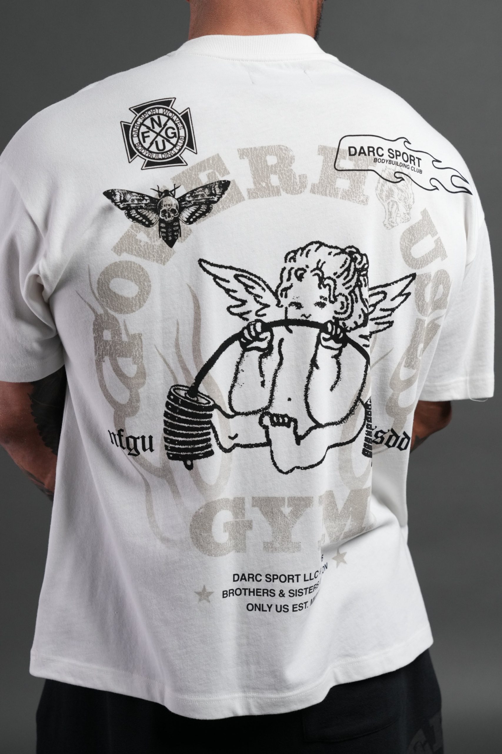 Powerhouse of the Cherub Unisex Premium Oversized Tee in Cream - Image 12