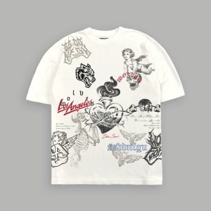 Homage to LA Premium Oversized Tee in Cream