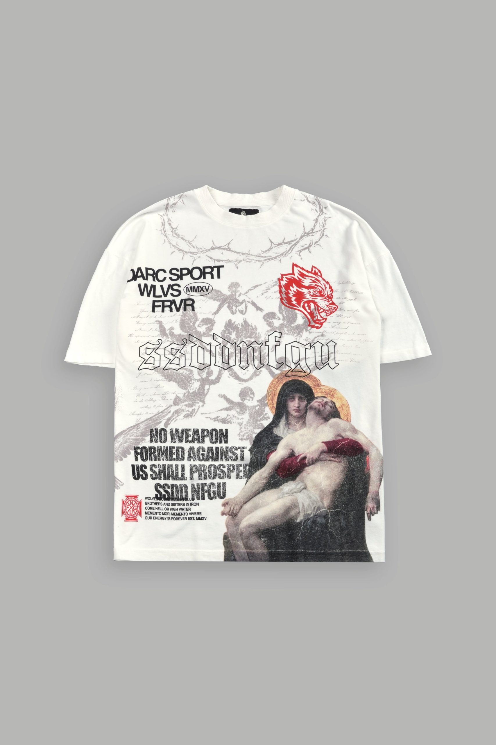 Creed Premium Oversized Tee in Cream