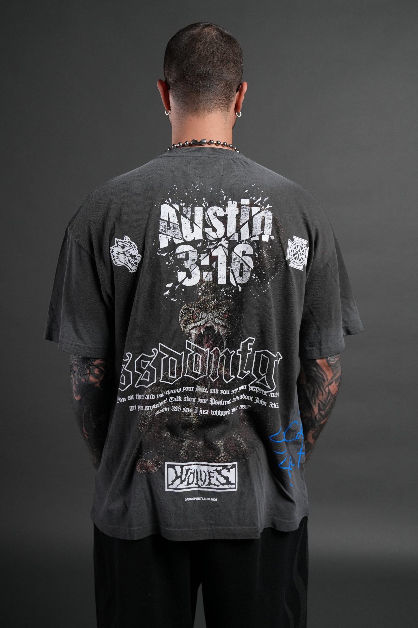 Raise Hell Premium Oversized Tee in Wolf Gray Drift Wash - Image 4