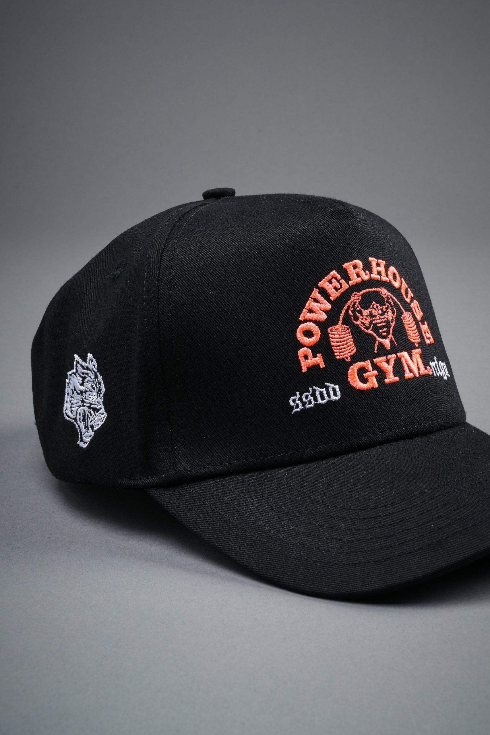 Powerhouse Wolves 5 Panel Hat in Black - Image 9