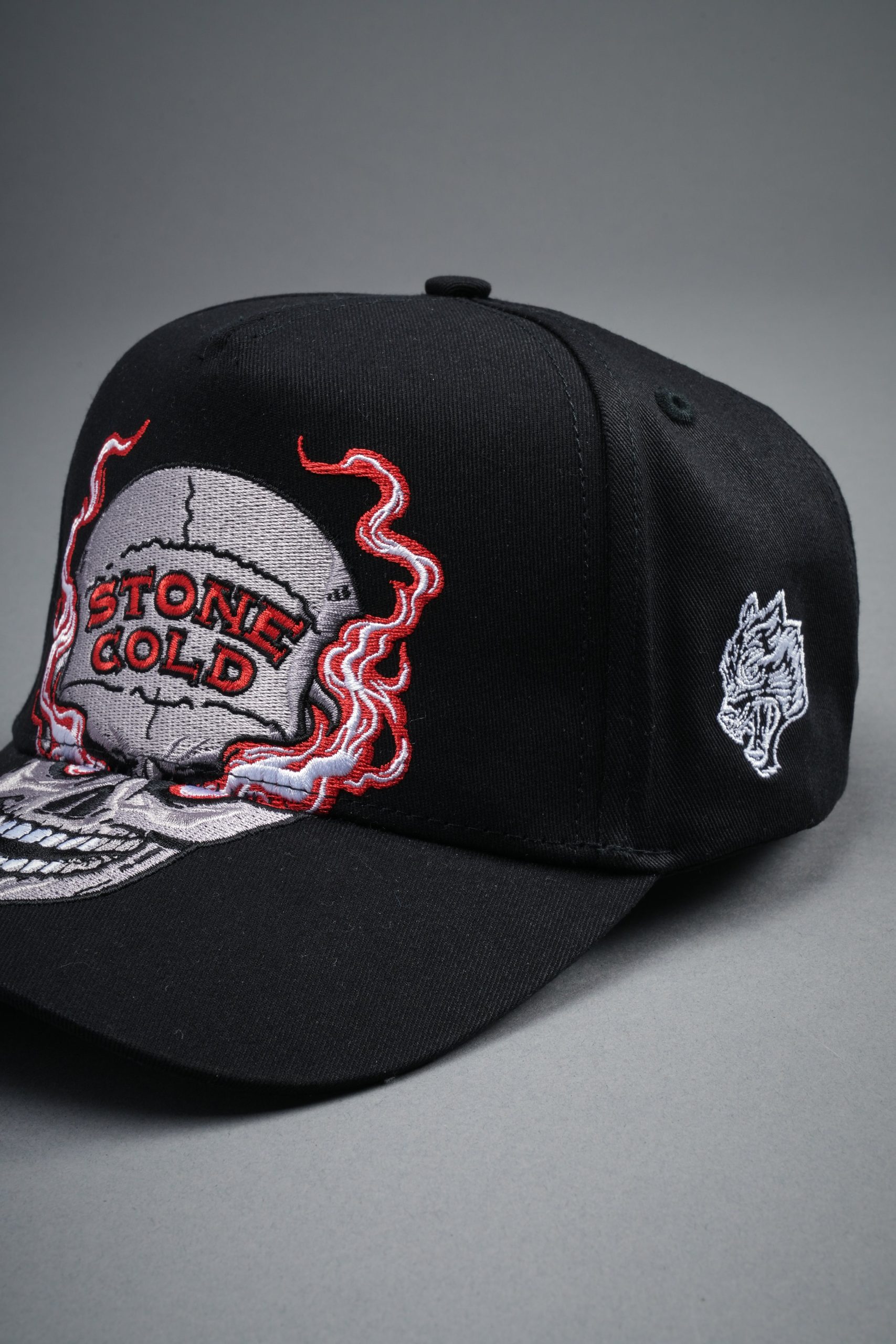 Stone Cold Big Skull 5 Panel Hat in Black - Image 7