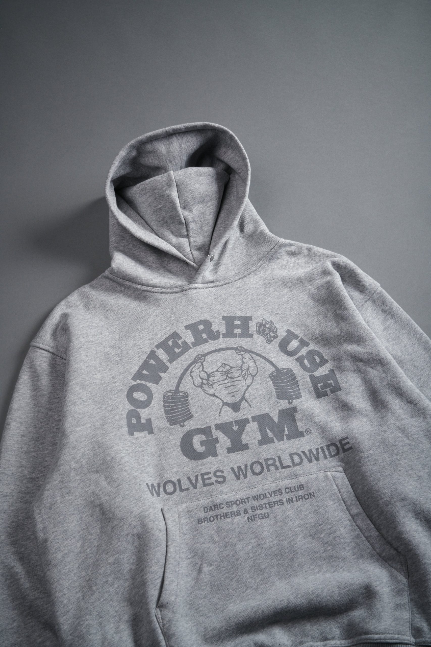 Powerhouse of the Wolves Pierce Hoodie in Light Athletic Gray - Image 11