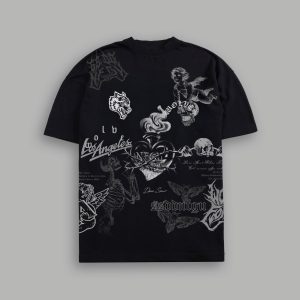 Homage to LA Premium Oversized Tee in Black
