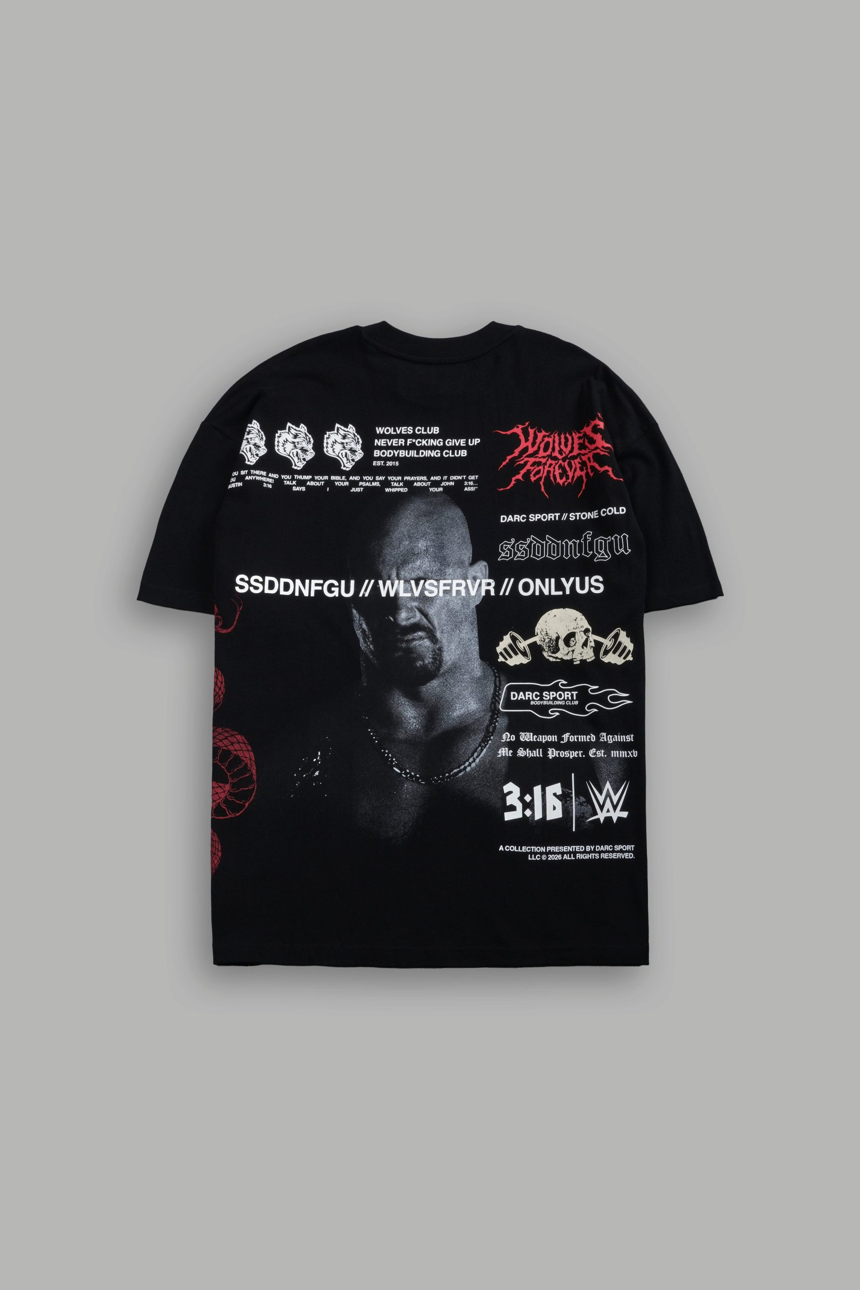 Stone Cold Law Premium Oversized Tee in Black
