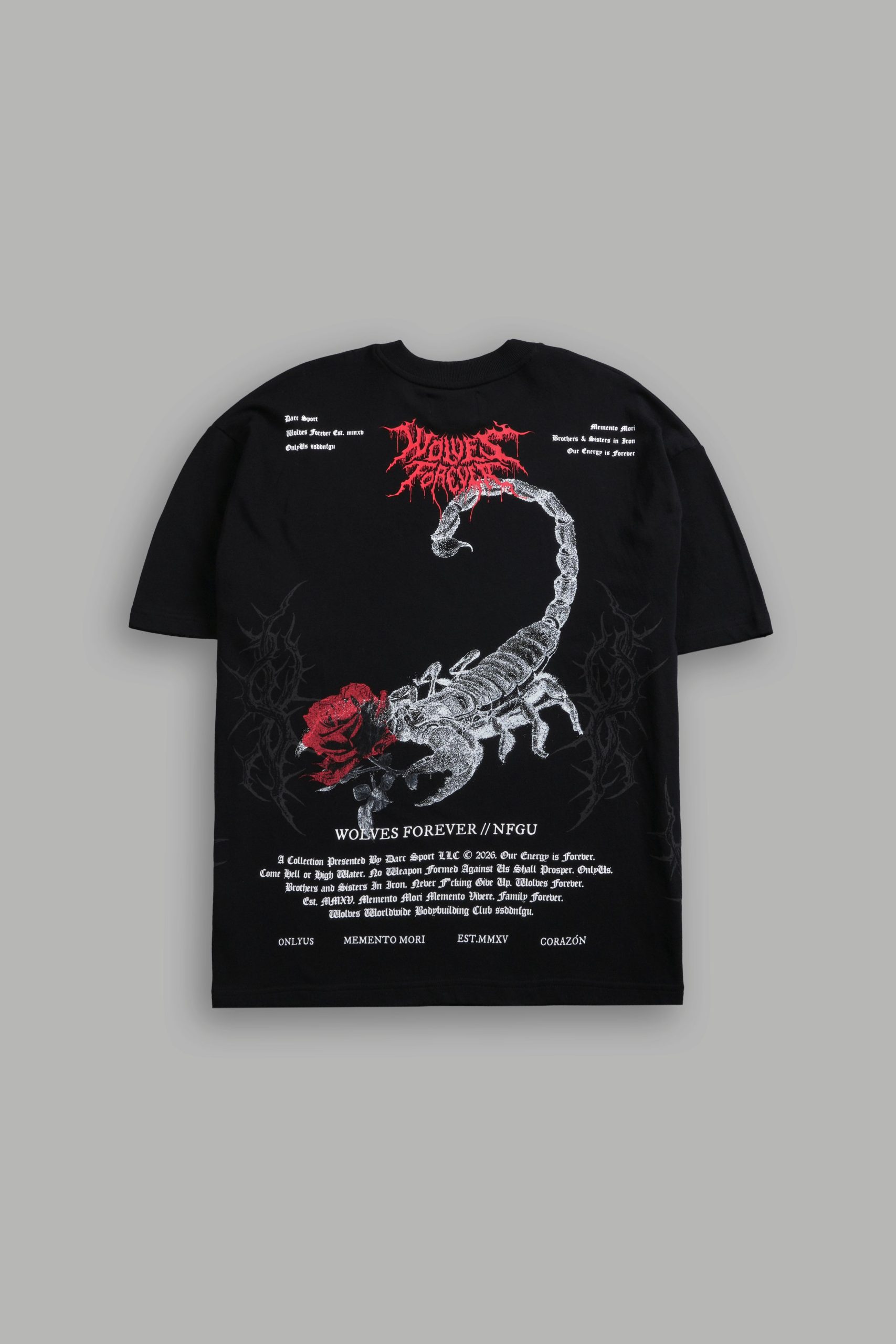 Scorpion Thorns Premium Oversized Tee in Black