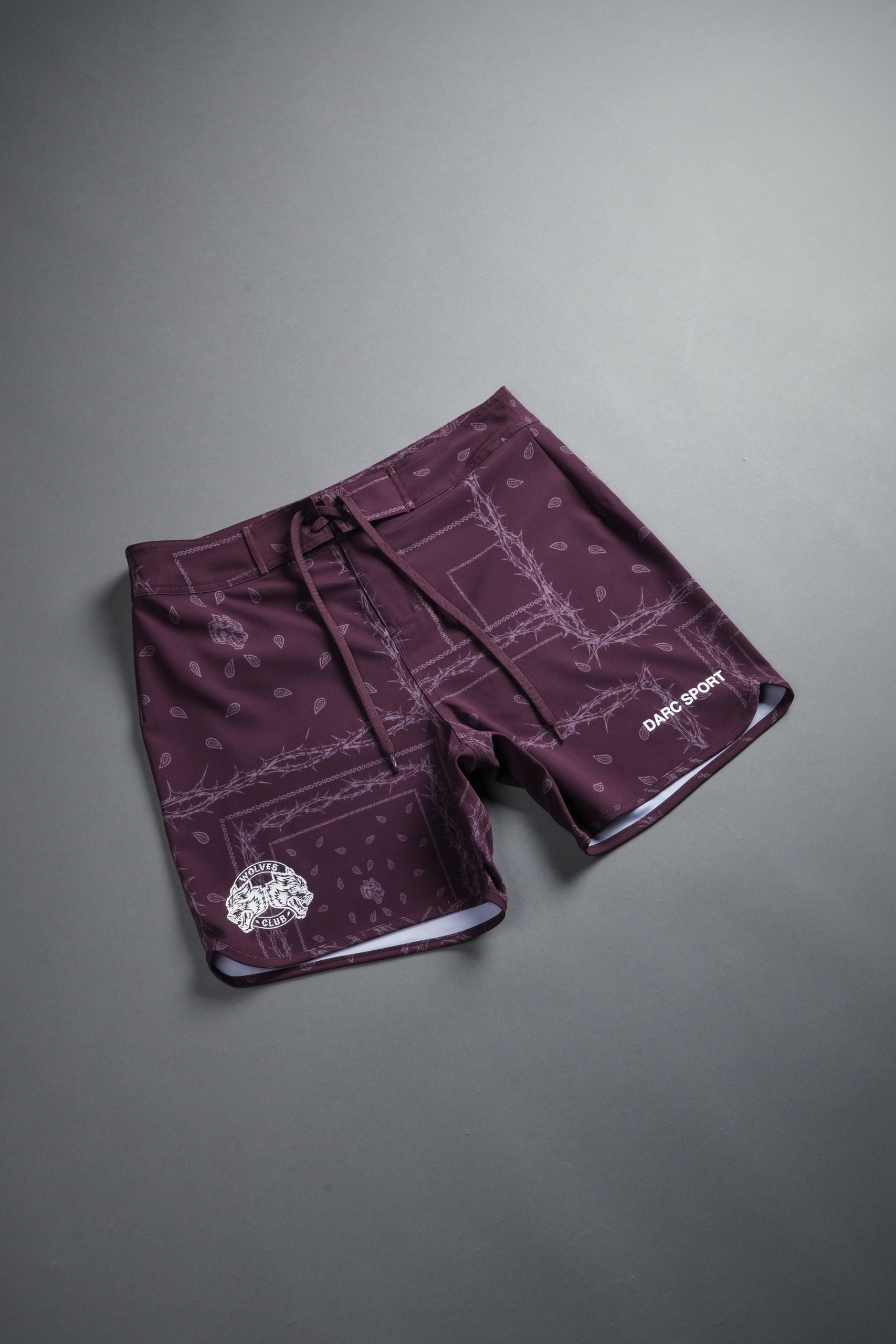 Darc Sport Wolves Club 5.5 No Weapon Stage Shorts in Cherry Wine Thorn Paisley - Image 3