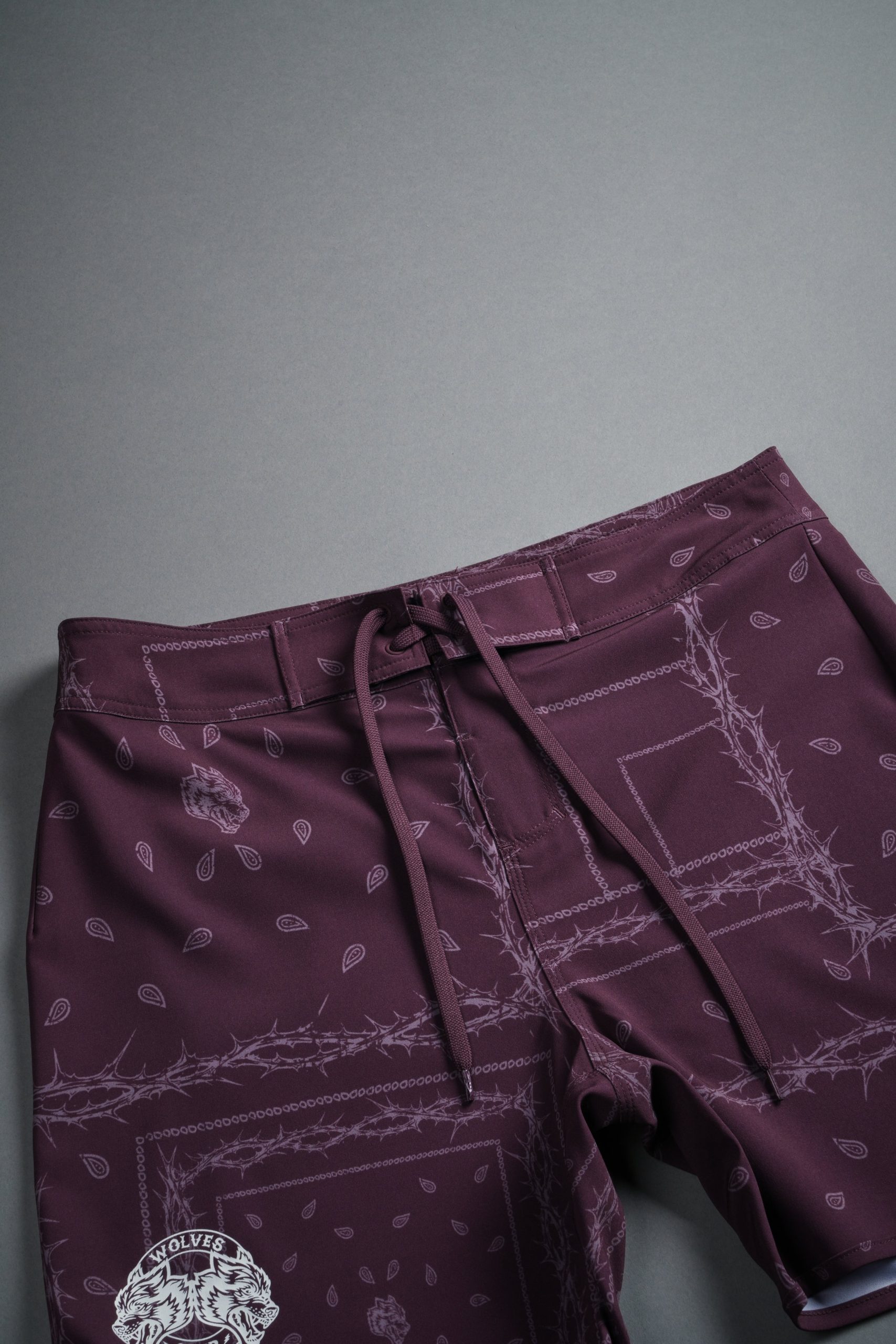 Darc Sport Wolves Club 5.5 No Weapon Stage Shorts in Cherry Wine Thorn Paisley - Image 4