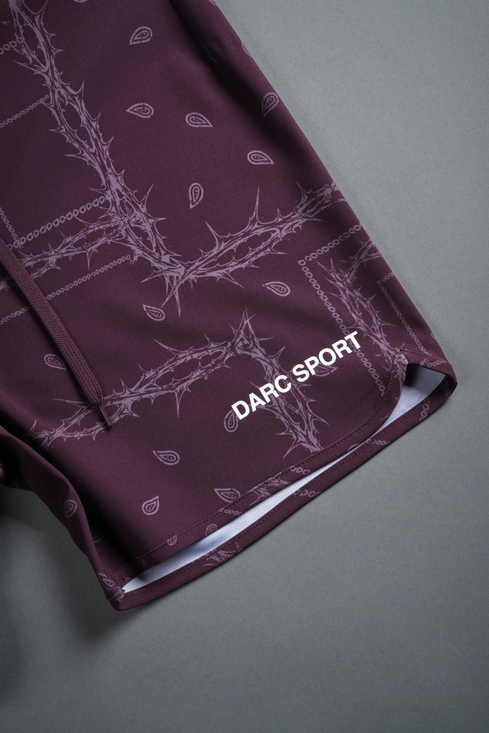 Darc Sport Wolves Club 5.5 No Weapon Stage Shorts in Cherry Wine Thorn Paisley - Image 6