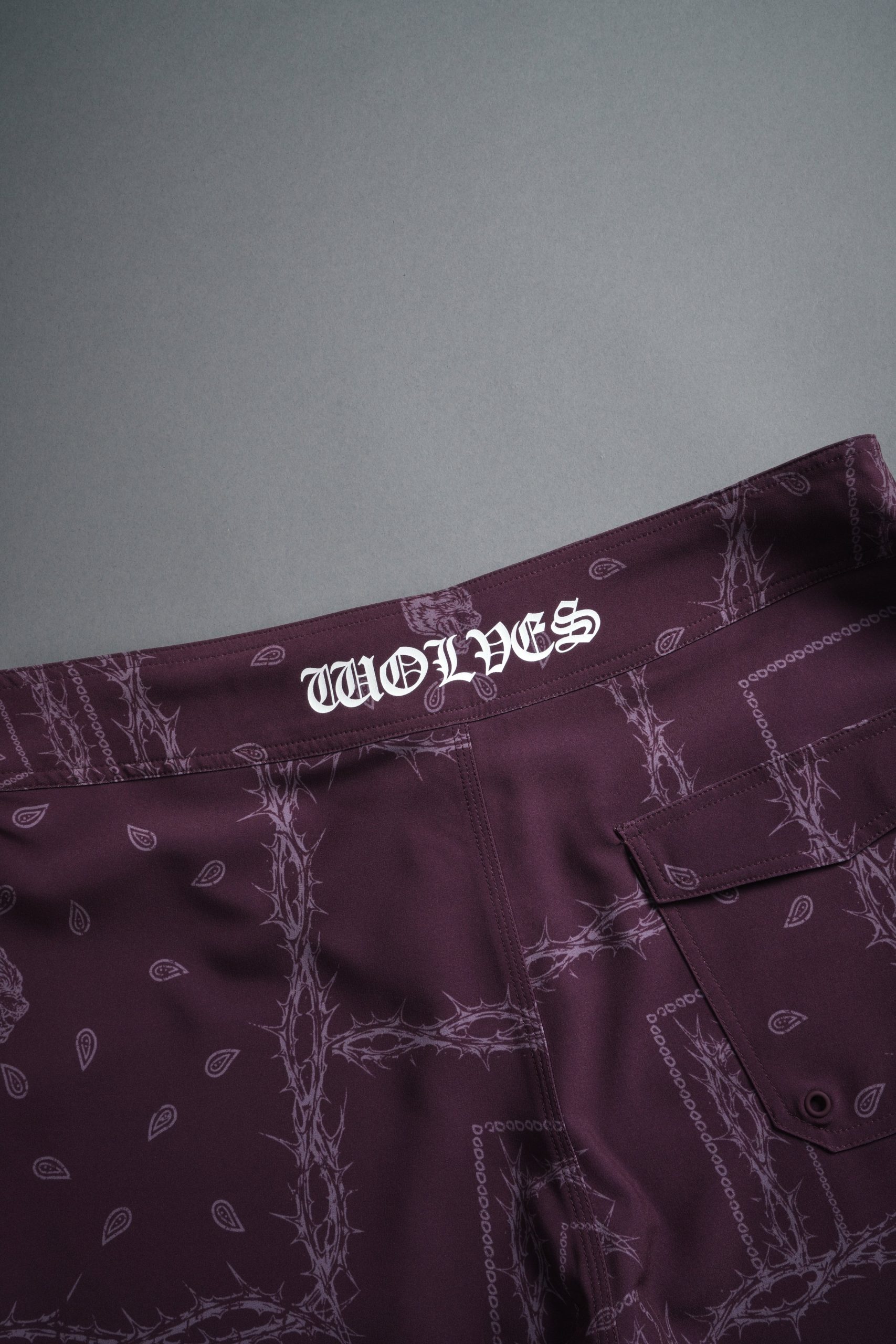 Darc Sport Wolves Club 5.5 No Weapon Stage Shorts in Cherry Wine Thorn Paisley - Image 7