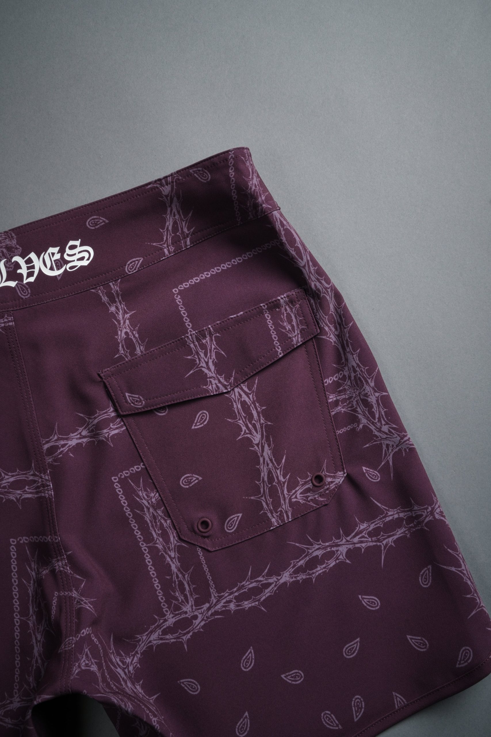 Darc Sport Wolves Club 5.5 No Weapon Stage Shorts in Cherry Wine Thorn Paisley - Image 8