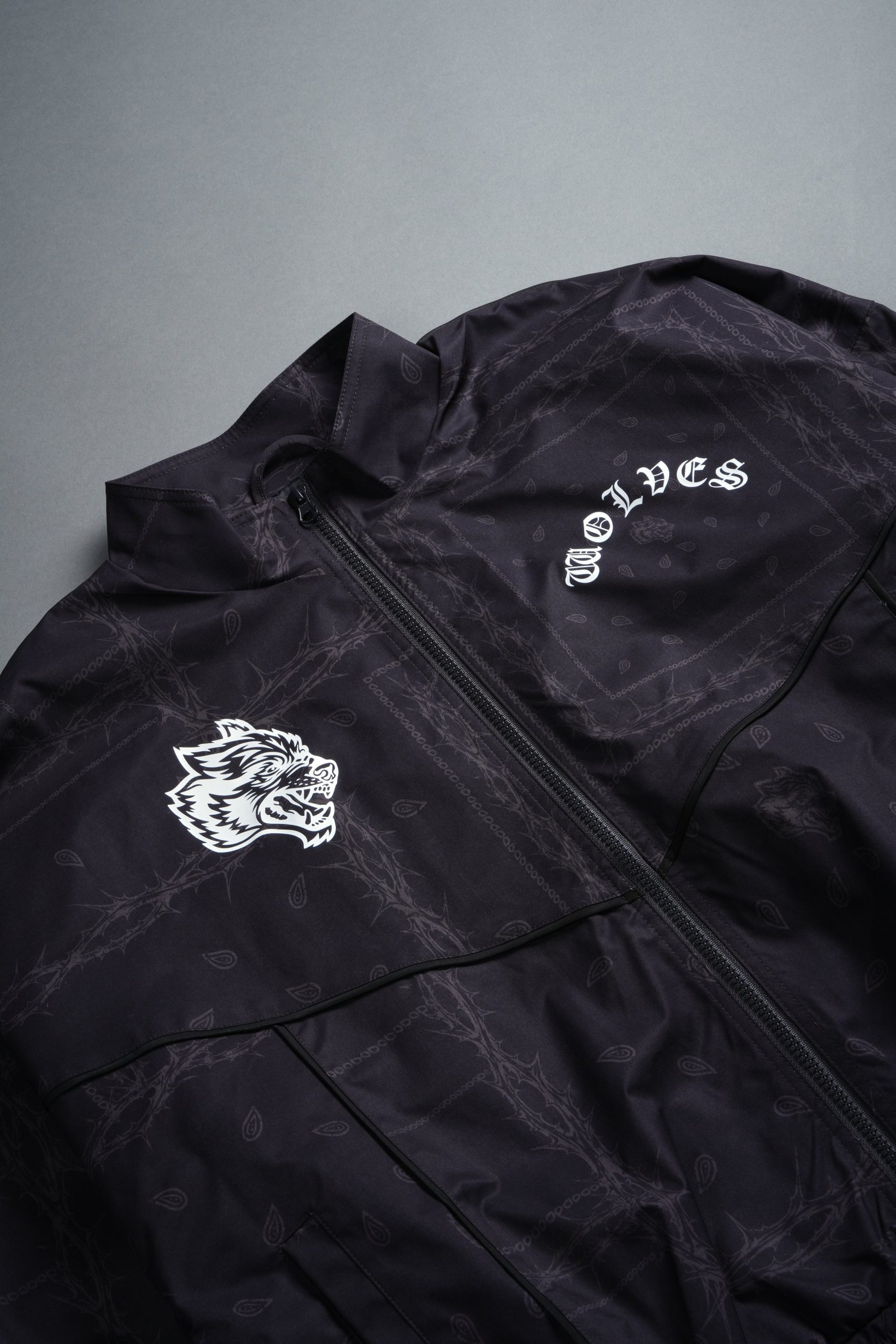 Thorned Paisley Quinn Track Jacket in Black Thorn Paisley - Image 7
