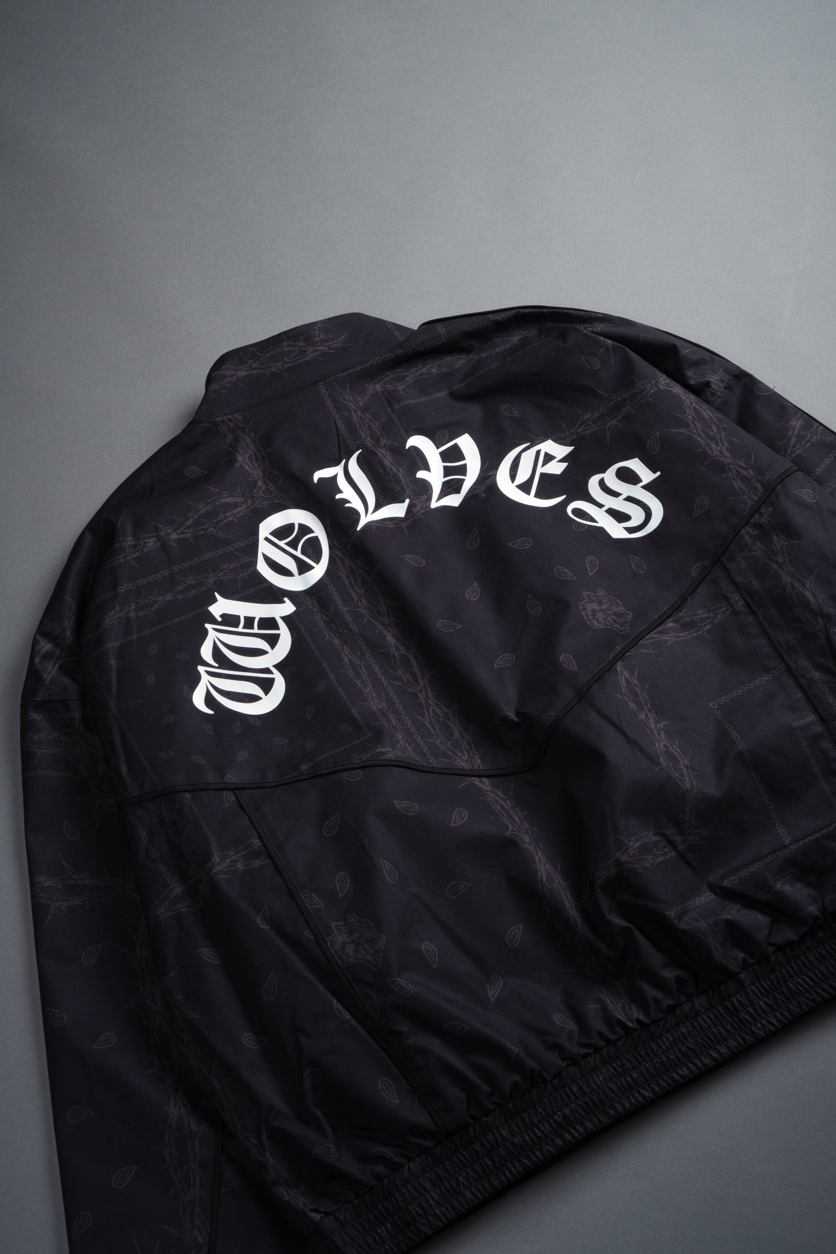 Thorned Paisley Quinn Track Jacket in Black Thorn Paisley - Image 8