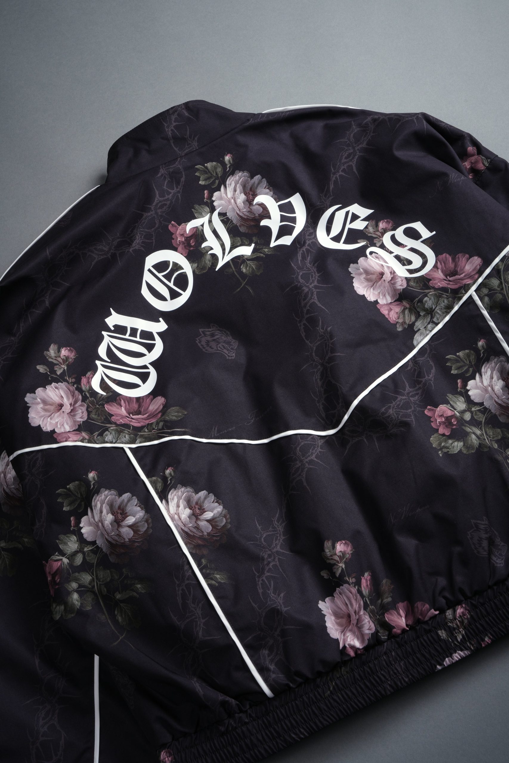 Wolf Chopper Quinn Track Jacket in Black Rose Thorn - Image 10
