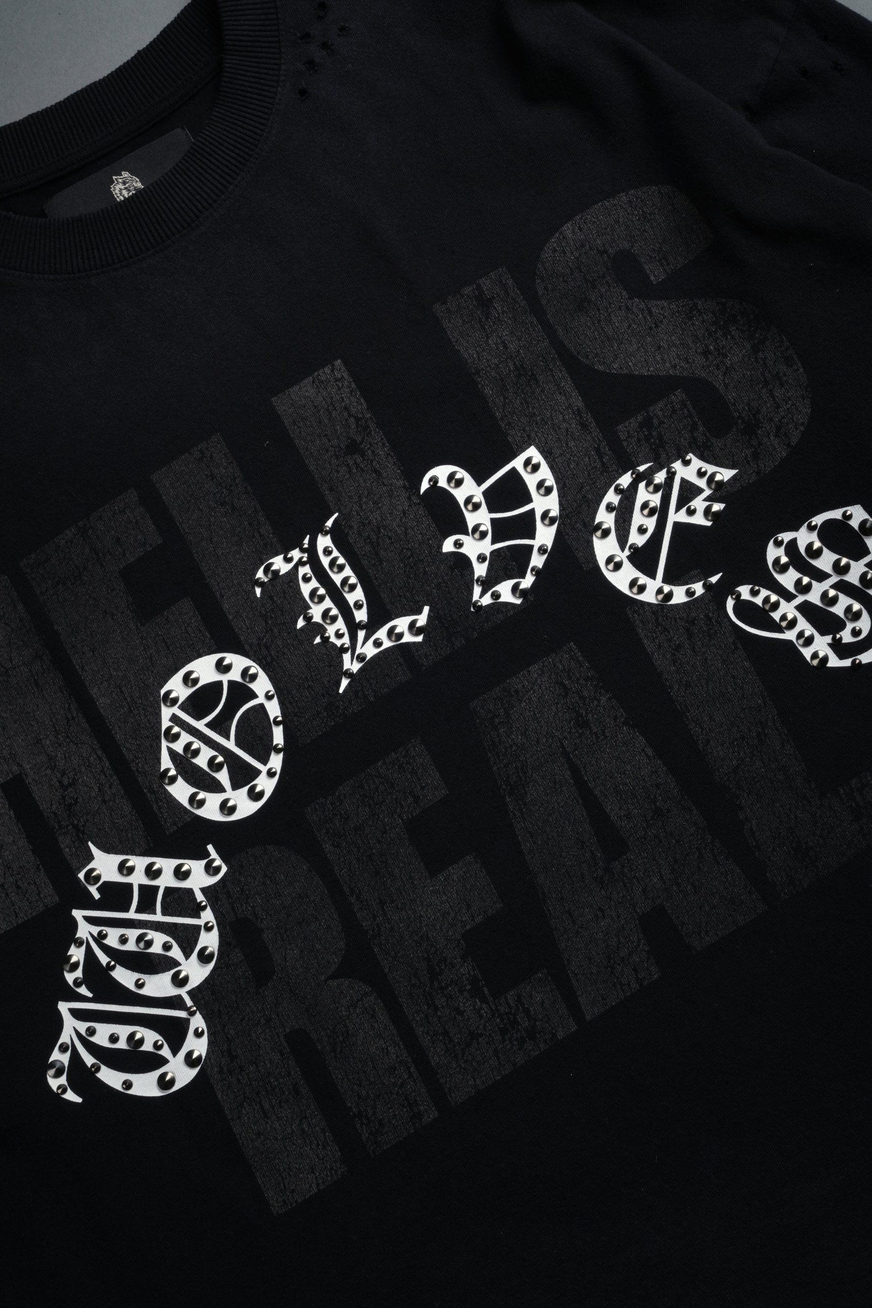 Hell is Real Distressed Grunge Box Cut Tee V2 in Black Drift Wash - Image 10