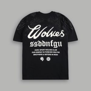 Western Wolves Forever Premium Oversized Tee in Black
