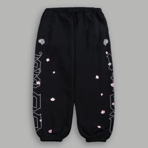 Blossom Mantra Unisex Lounger Sweat Pants in Black