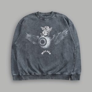 Flight Club London Crewneck in Wolf Gray