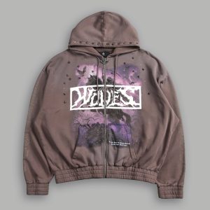 Midnight Horseman Chambers Zip Hoodie in Mojave Brown Drift Wash