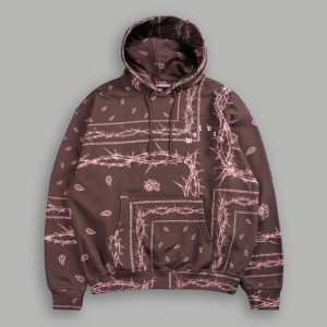 Wolves Pyramid Bishop Hoodie in Desert Dust Thorn Paisley