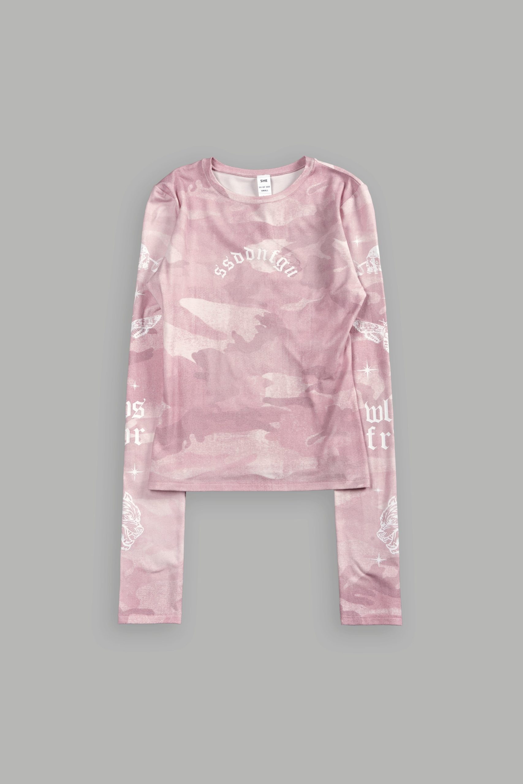 FRVR in the Stars Eden L/S Tee in Blush Vintage Woodland Camo