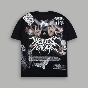 Born Stoic Premium Oversized Tee in Black