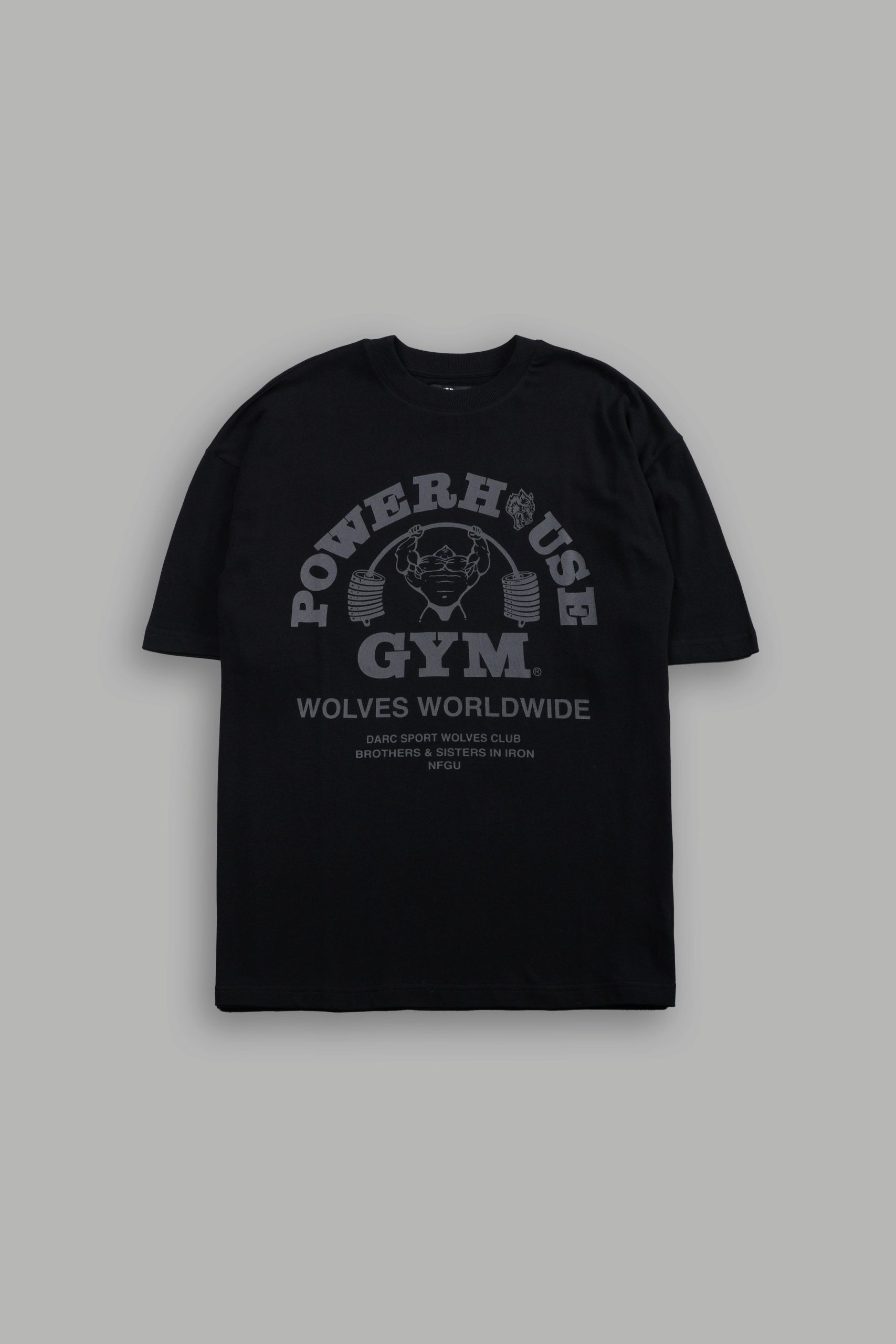 Powerhouse of the Wolves Premium Oversized Tee in Black