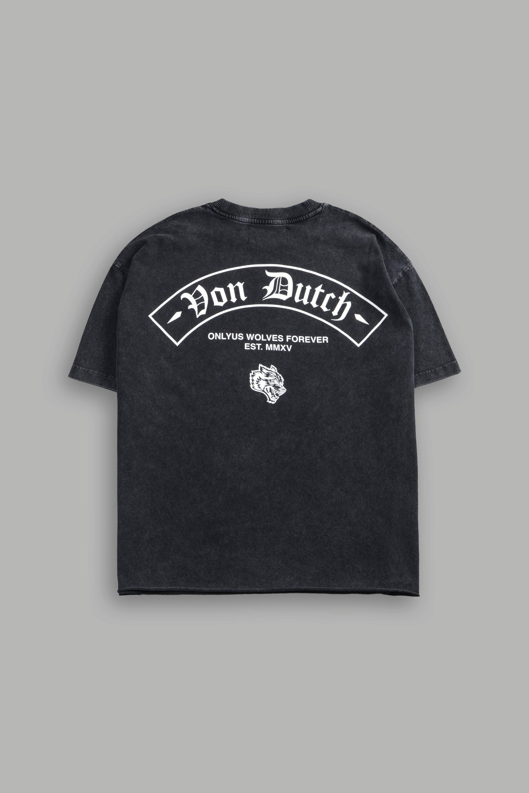 Darc Covenant Grunge Mid-Length Raw Hem Tee in Black - Image 3
