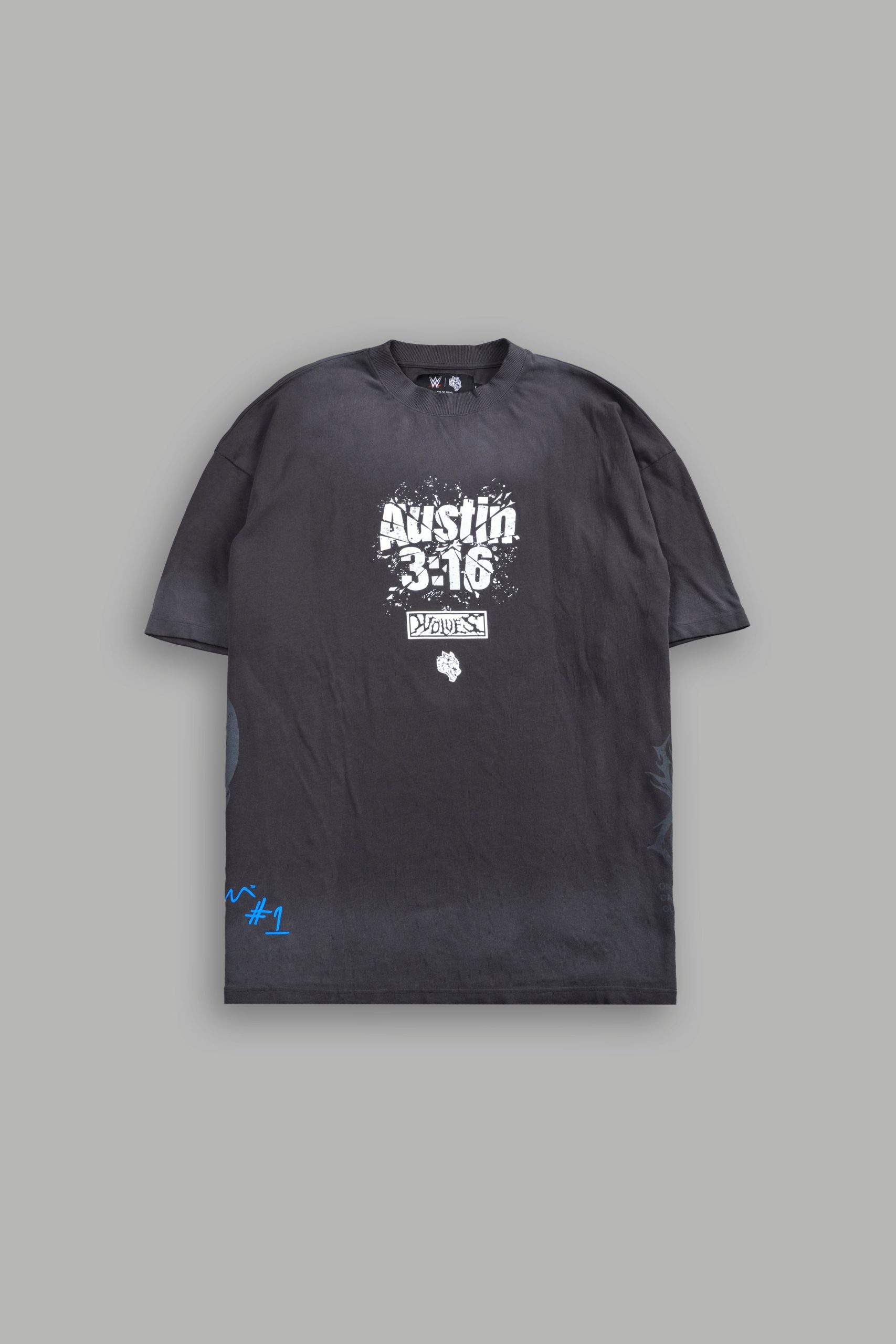 Raise Hell Premium Oversized Tee in Wolf Gray Drift Wash - Image 3
