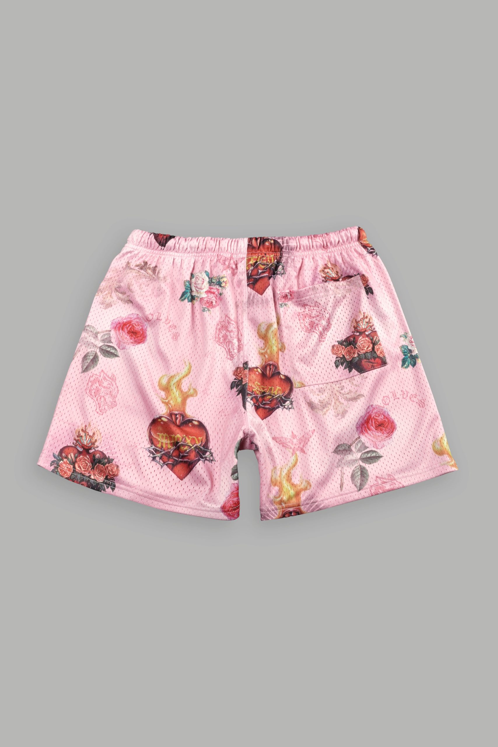 Sacred Path Mesh Shorts in Corazon de Devocion - Image 3