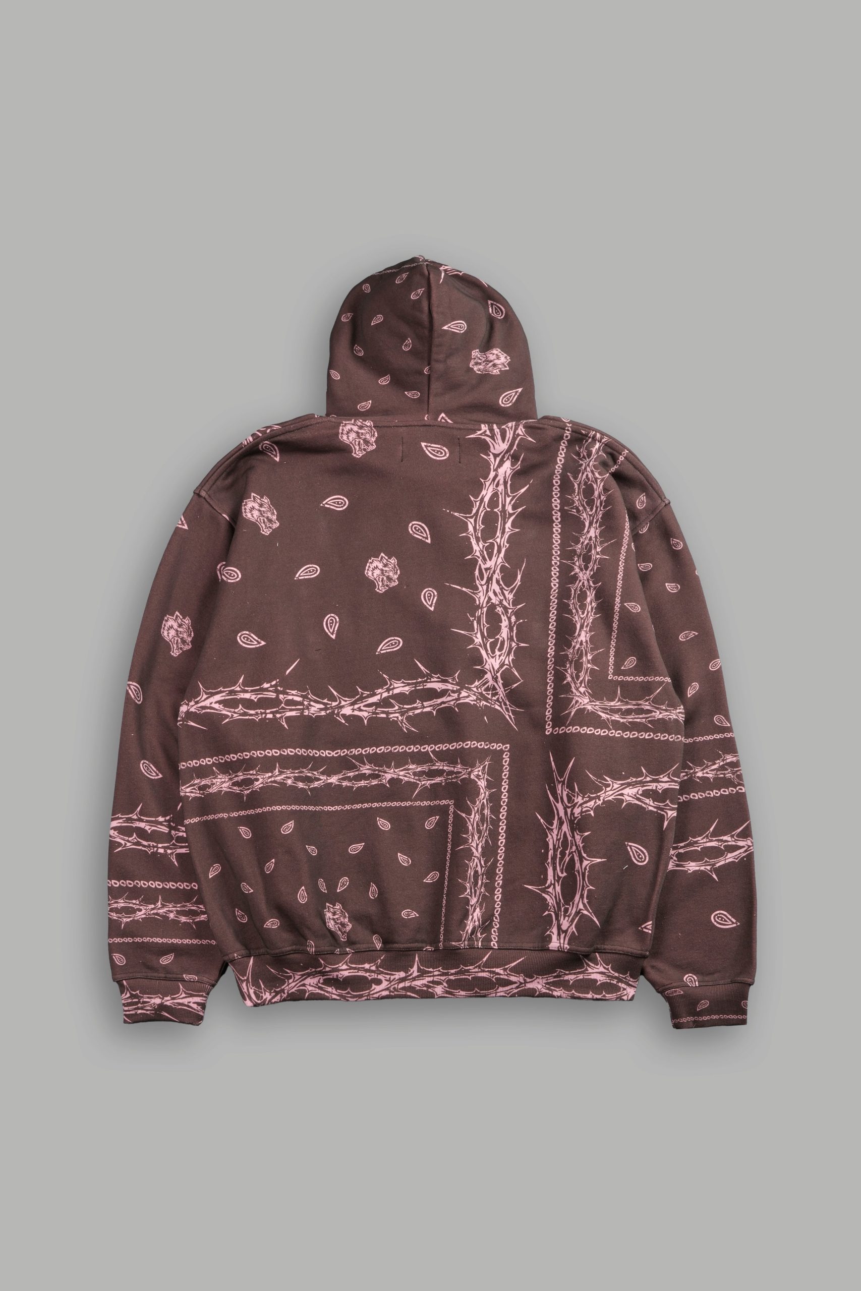 Wolves Pyramid Bishop Hoodie in Desert Dust Thorn Paisley - Image 3