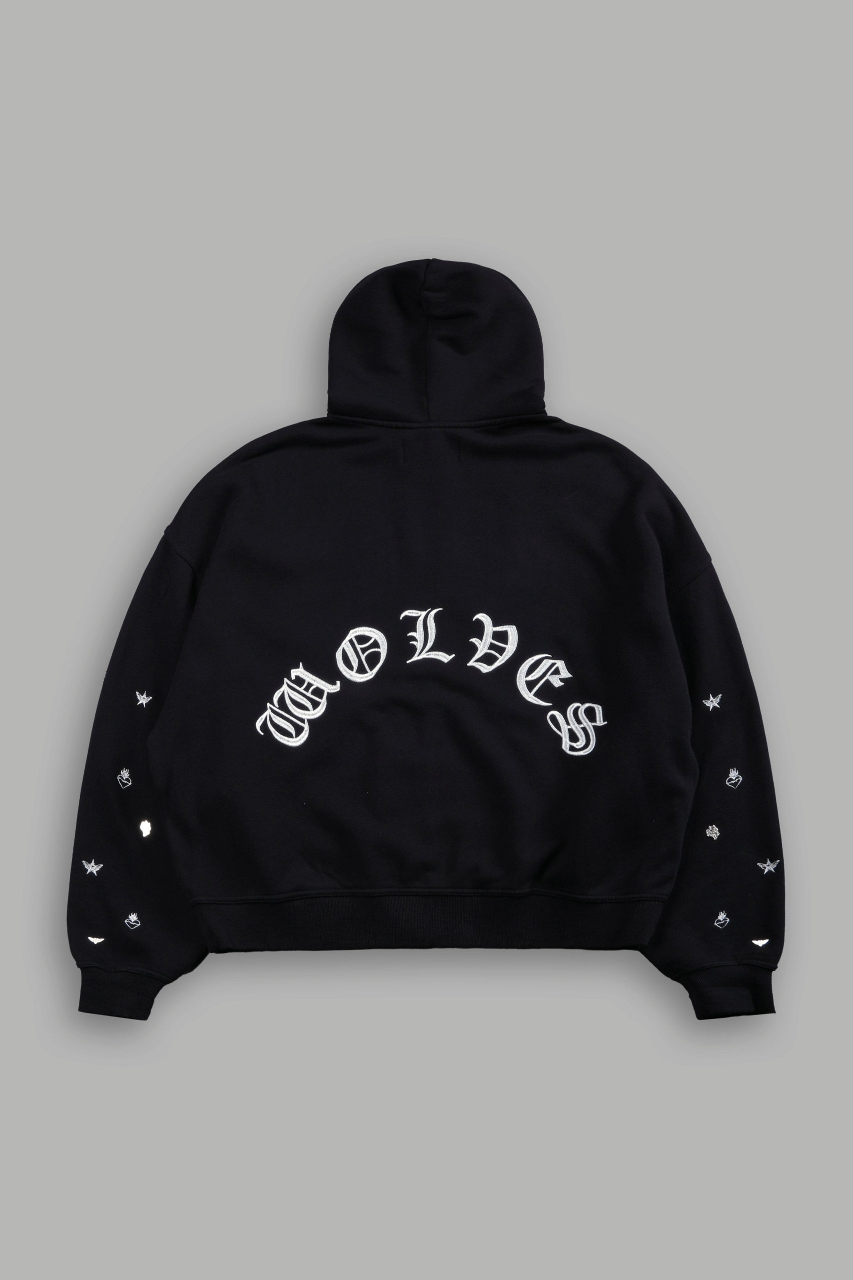 Verona Noir Vex Double Zip Hoodie in Black - Image 3