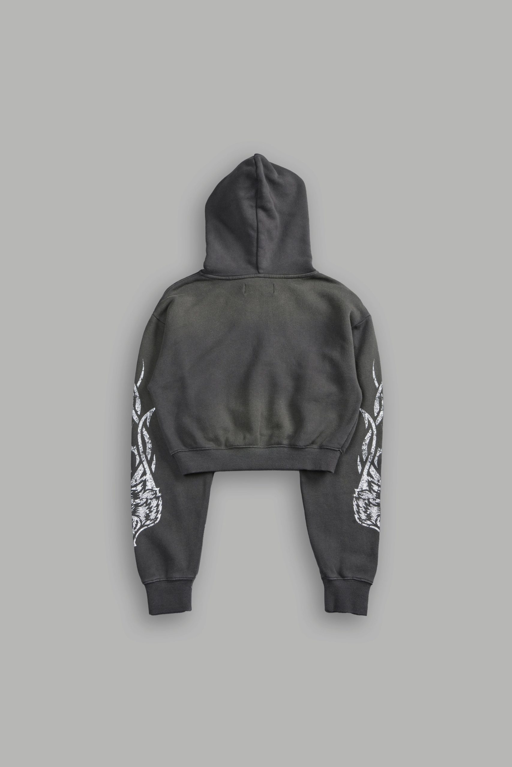 Finite Flame Rose She Hoodie in Wolf Gray Drift Wash - Image 4
