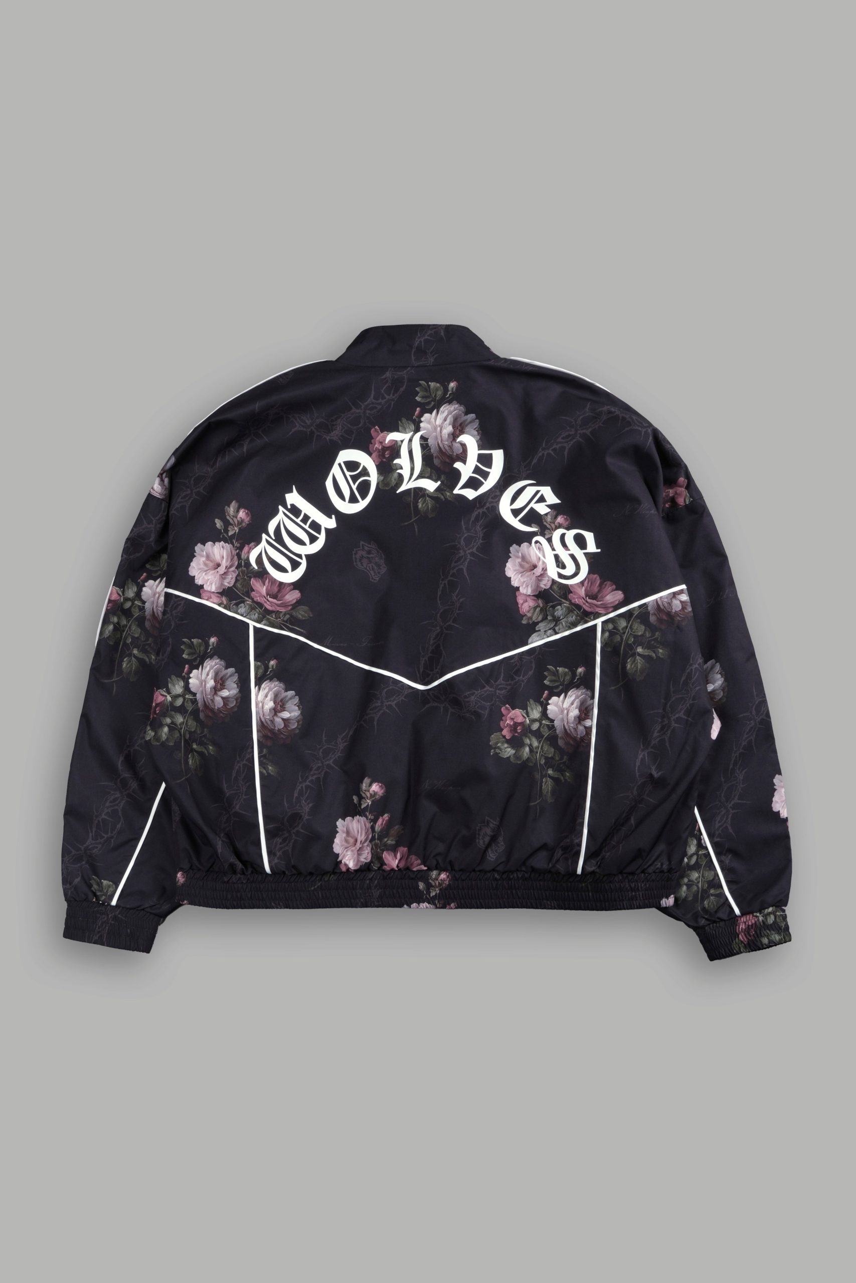 Wolf Chopper Quinn Track Jacket in Black Rose Thorn - Image 3