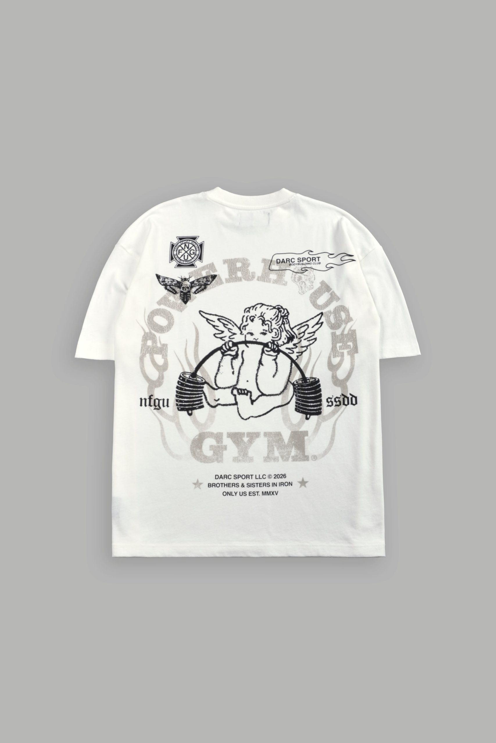 Powerhouse of the Cherub Unisex Premium Oversized Tee in Cream