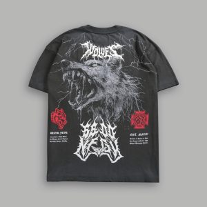 Fenrir Storm Premium Oversized Tee in Wolf Gray Drift Wash