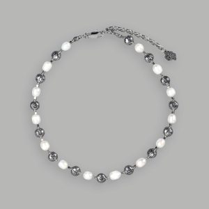 Our Mantra Big Pearl Necklace in Pearl White