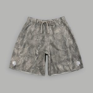 Dual Core Raw Hem Oversized Post Lounge Sweat Shorts in Ohana Vintage Norse Camo