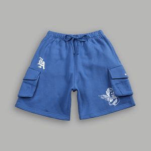 La Ca Frvr Cornell Cargo Sweat Shorts in La Blue