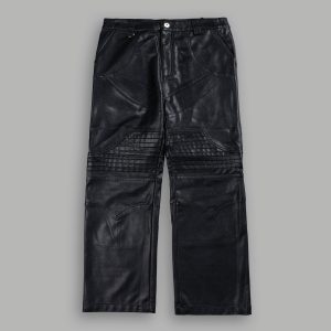Wolves Chopper McKagan Faux Leather Pants in Black