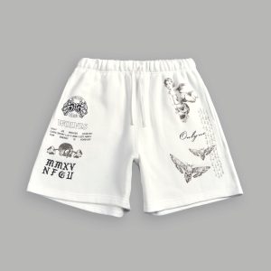 Hollow Virtue Post Lounge Sweat Shorts in Cream