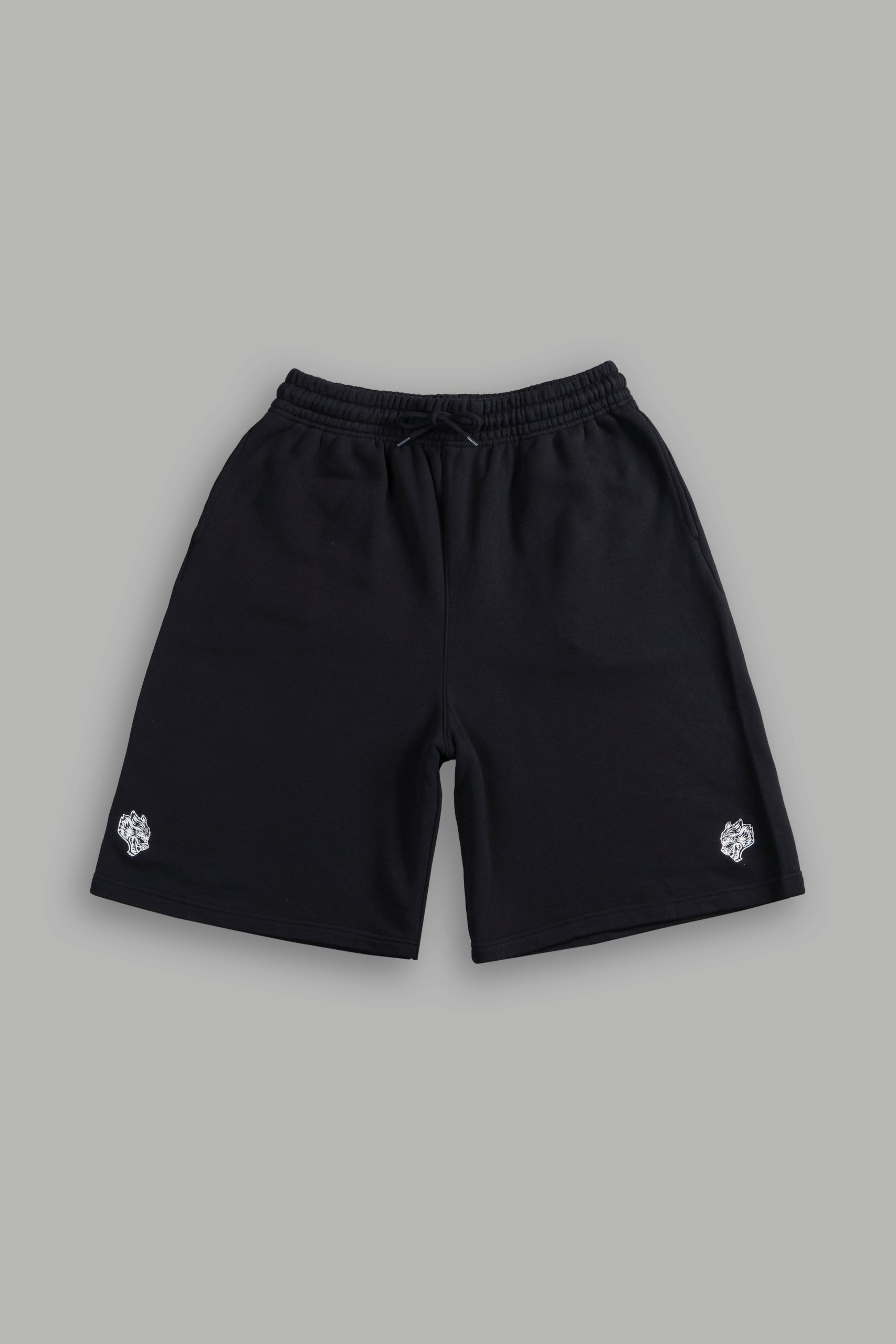 Dual Oversized Osiris Sweat Shorts in Black