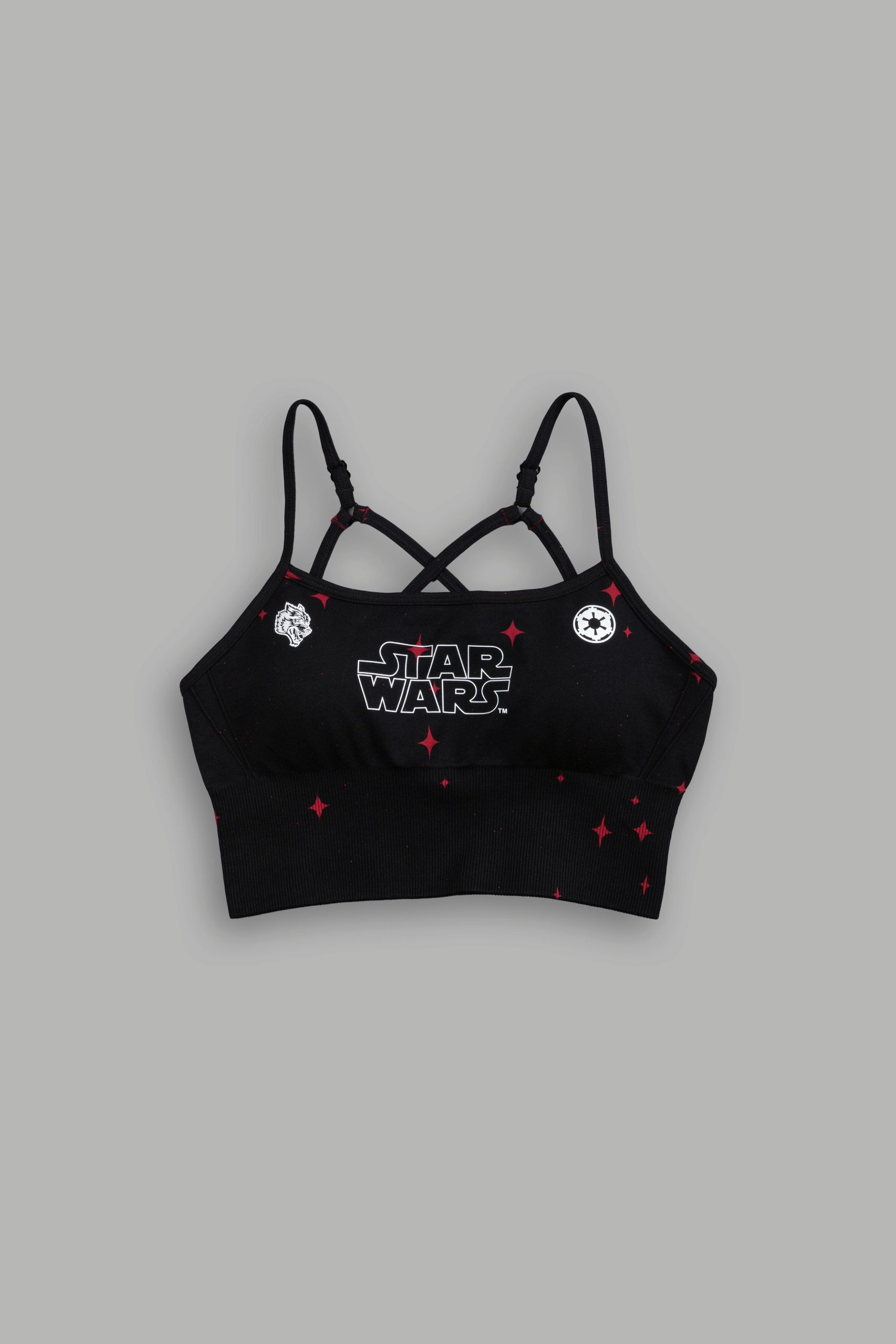 The Power Everson Seamless Huxley Bra in Black/Red Starry Night - Image 3