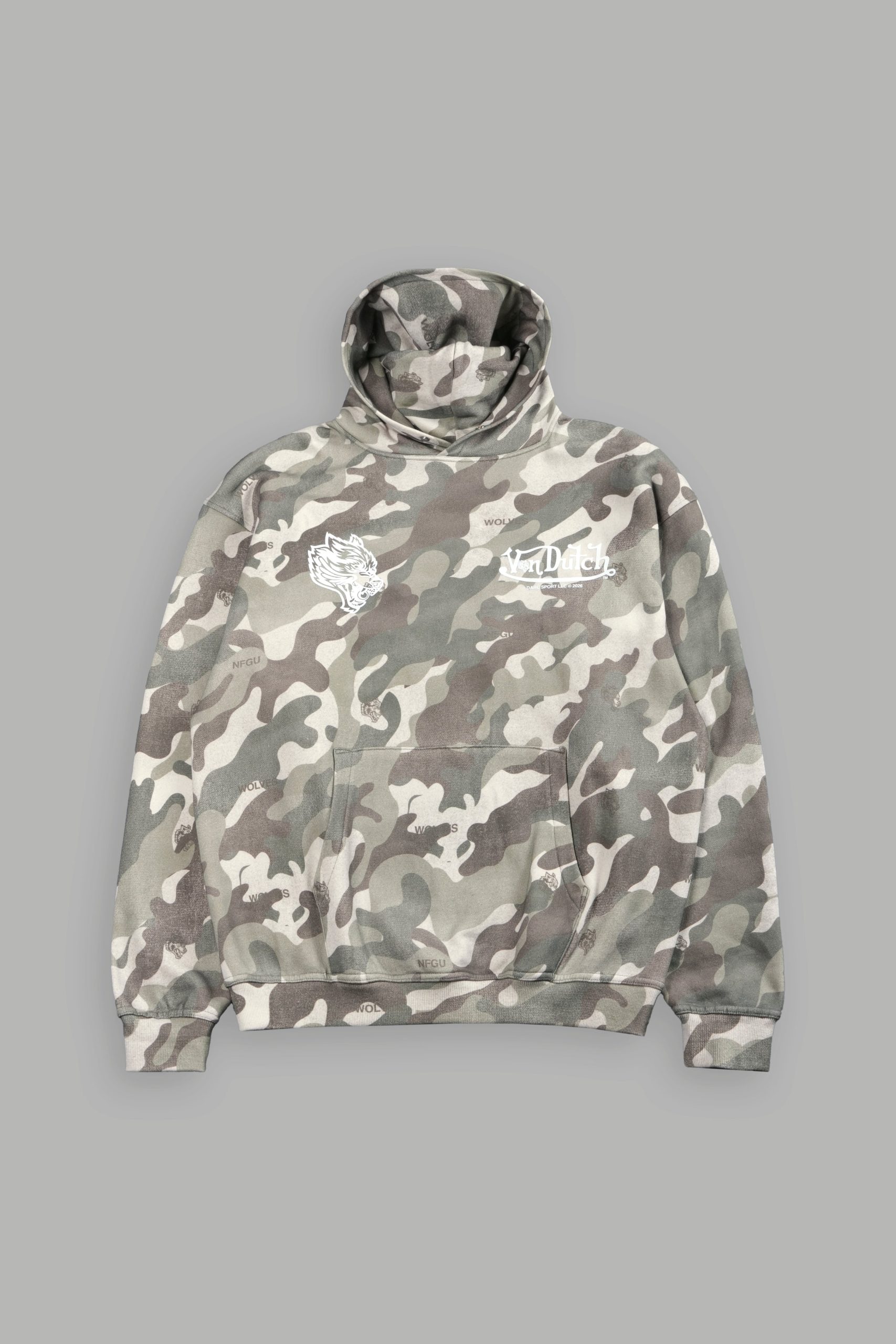Von Wild Pierce Hoodie in Dsvd Green Camo - Image 3