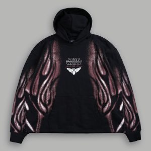 Dark Flame Moaty Hoodie in Black