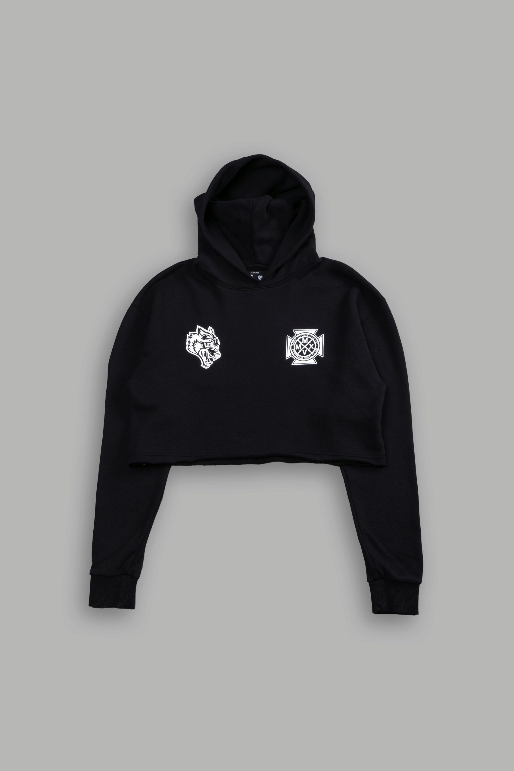 Ride The Lightning Wyoming (Cropped) Hoodie in Black - Image 2