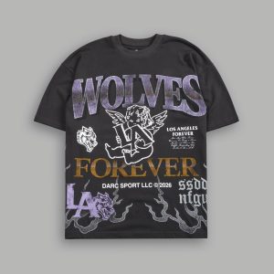 La Heritage Premium Oversized Tee in Wolf Gray