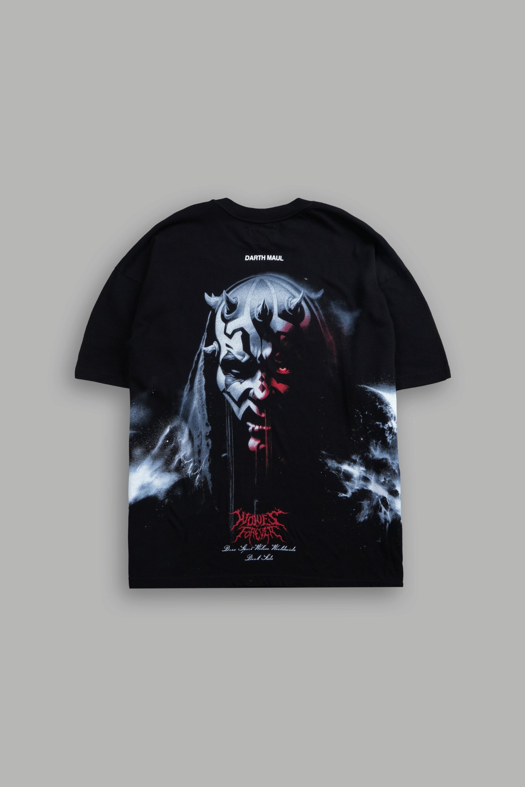 Dark Rage Side By Side Series Premium Oversized Tee in Black