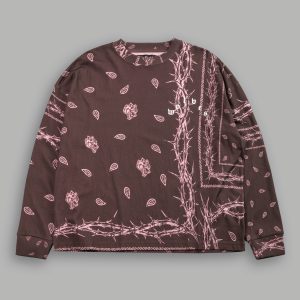 Wolves Pyramid Grunge Box Cut L/S Tee in Desert Dust Thorn Paisley